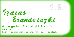 izaias brandeiszki business card